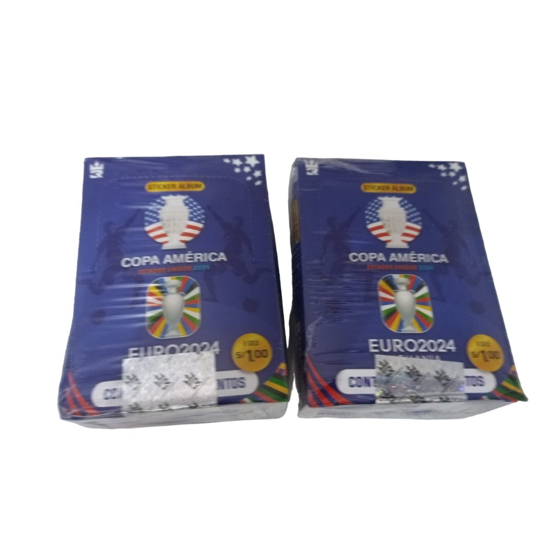 2 Cajas Sellada 50 Sobres Copa America 2024 - 3 Reyes