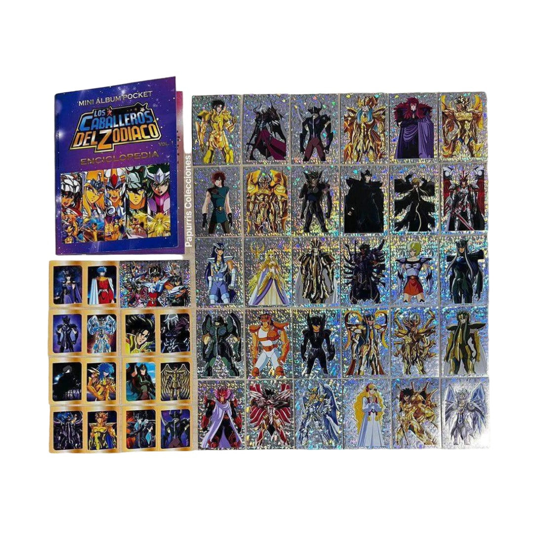 Album Mini Pocket Caballeros del Zodiaco Enciclopedia Completo
