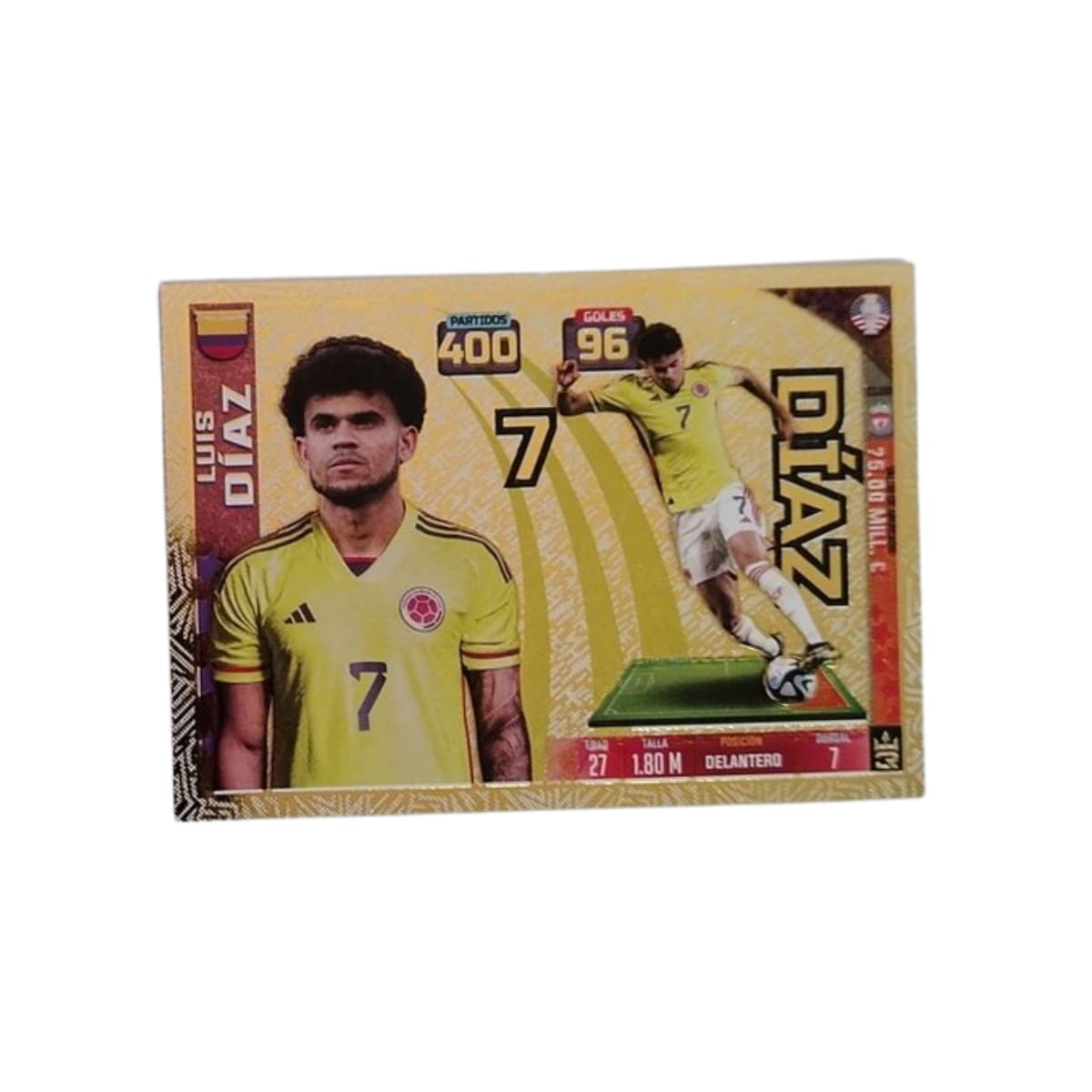 Sticker Holografico Luis Diaz 3 Reyes Copa America 2024