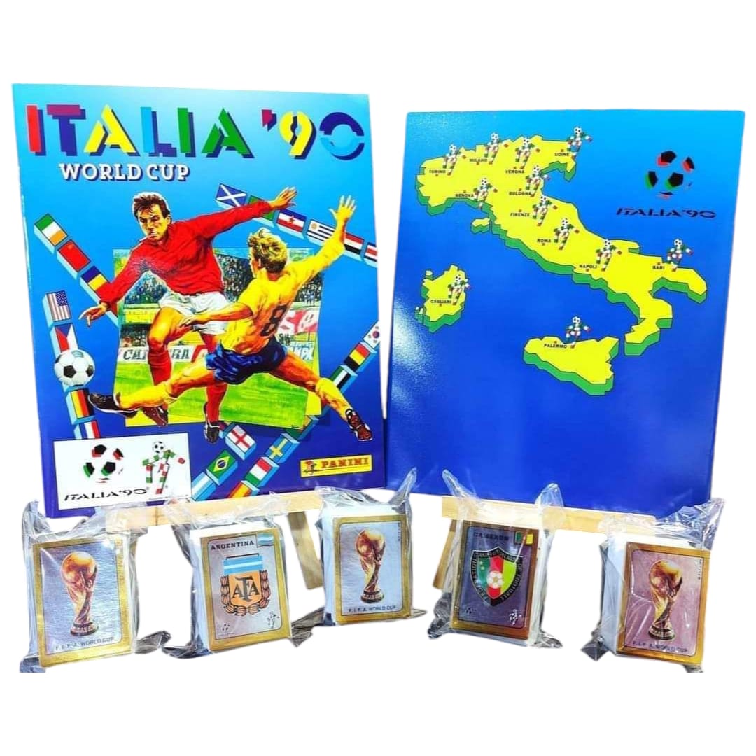 Album Italia 90 Reedicion Panini + Set Completo a Pegar