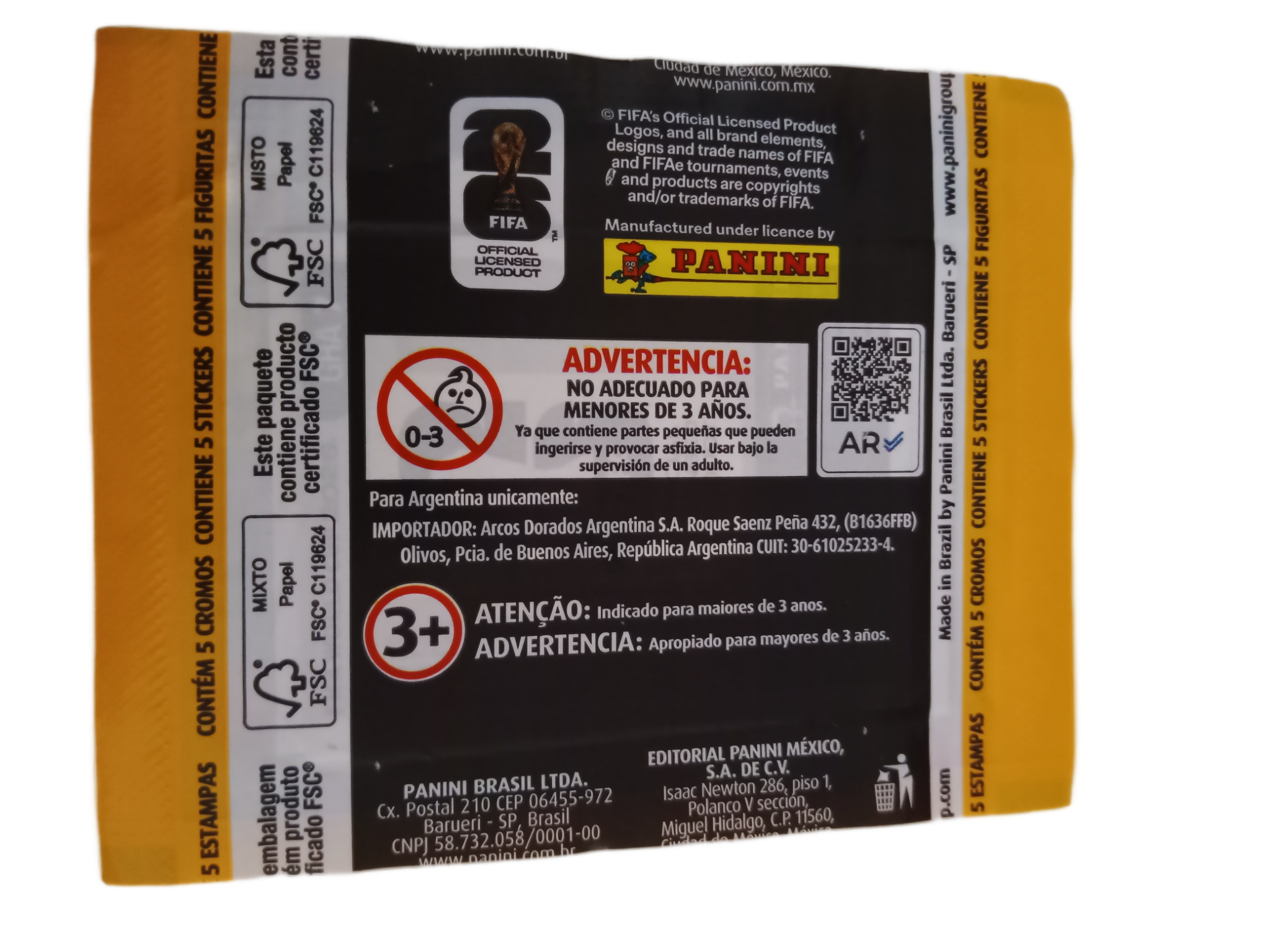 Sobre Sellado Exclusivo Mcdonalds Mundial 2026 Panini Oficial